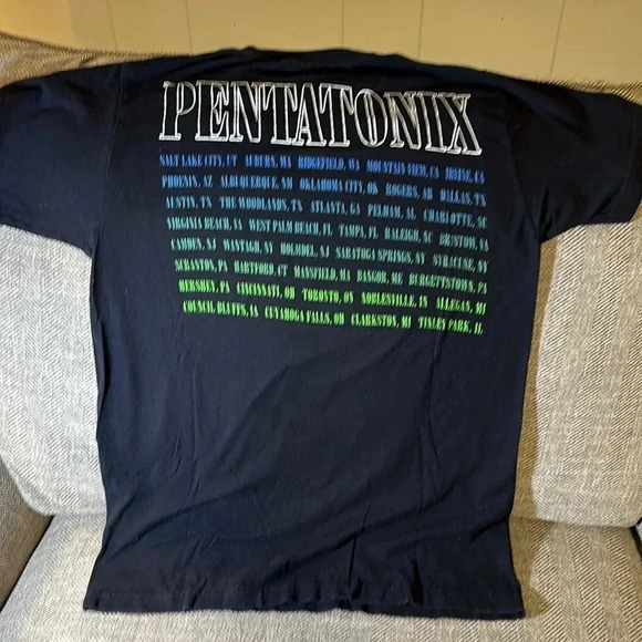 pentatonix size adult unisex medium concert t-shirt black short sleeve tultex - Picture 2 of 3